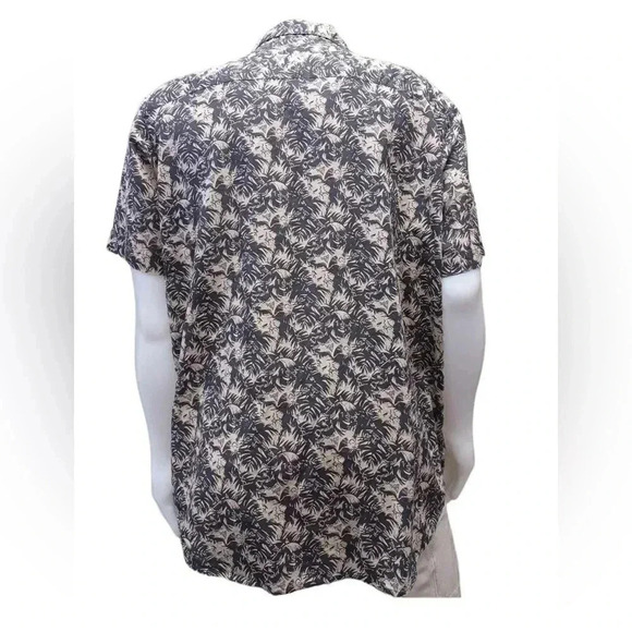 Columbia Button  Down Short Sleeve Black Tan Shirt Size XL - Picture 2 of 9